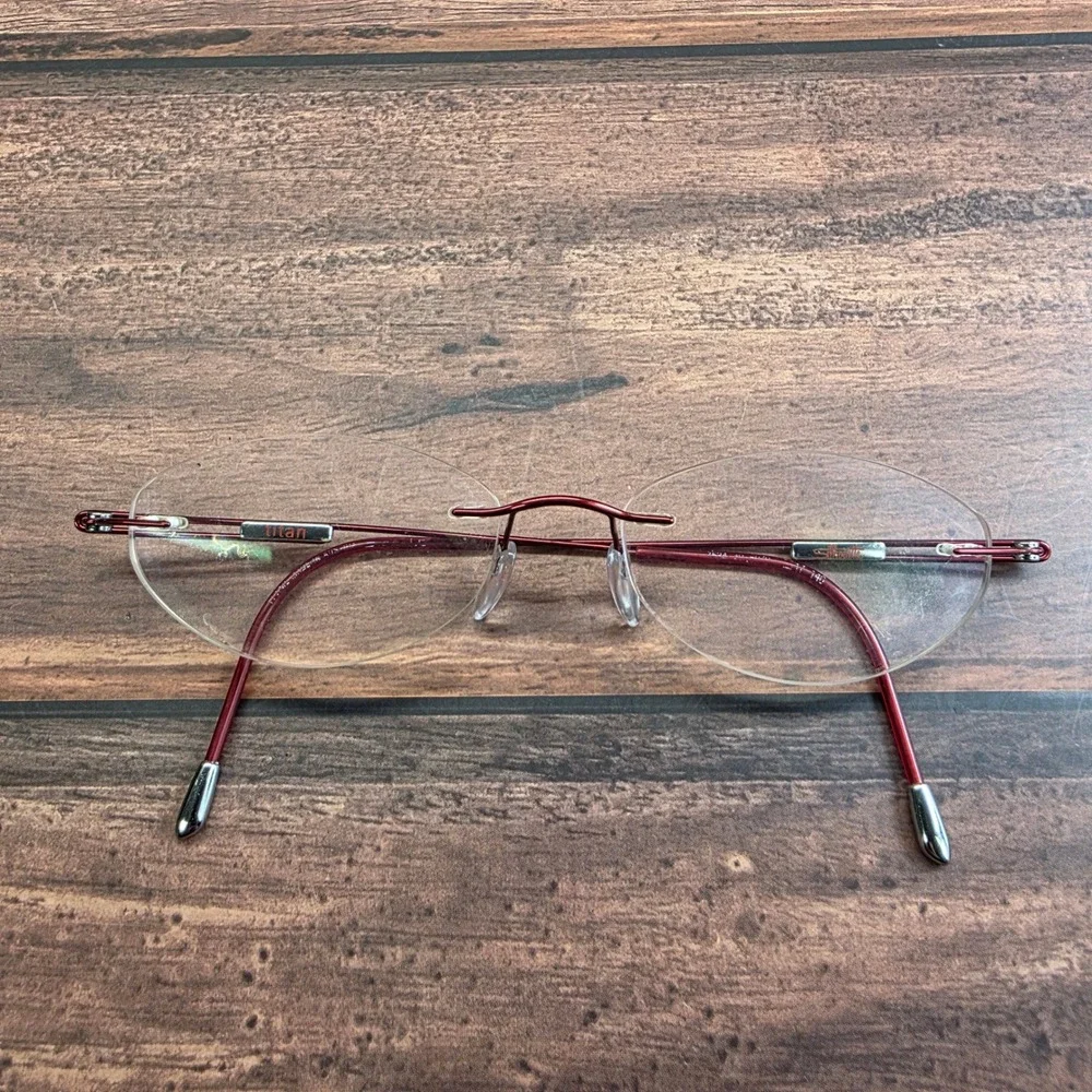 Silhouette Titan Rimless Eyeglasses Burgundy Red 7534 40 6079‎ Austria 17 140